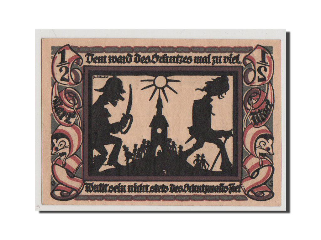Banconote, Germania, Glauchau Stadt, 1/2 Mark, 1921, FDS, Mehl:436.3