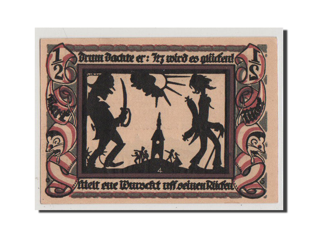 Banconote, Germania, Glauchau Stadt, 1/2 Mark, 1921, FDS, Mehl:436.3