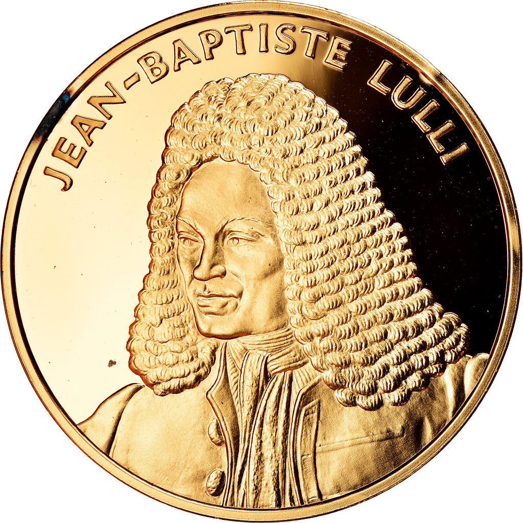 France, Medal, Jean-Baptiste Lulli, La France du Roi Soleil, MS(63), Vermeil