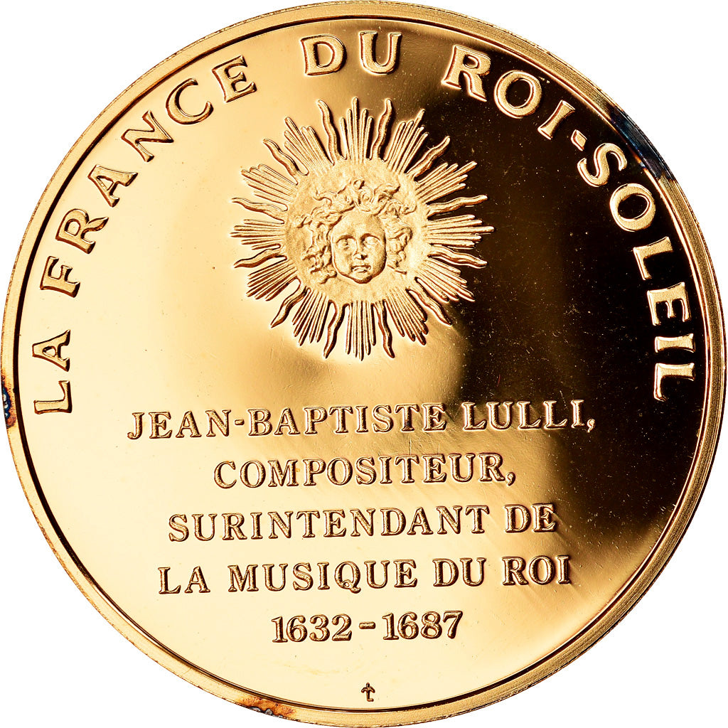 France, Medal, Jean-Baptiste Lulli, La France du Roi Soleil, MS(63), Vermeil