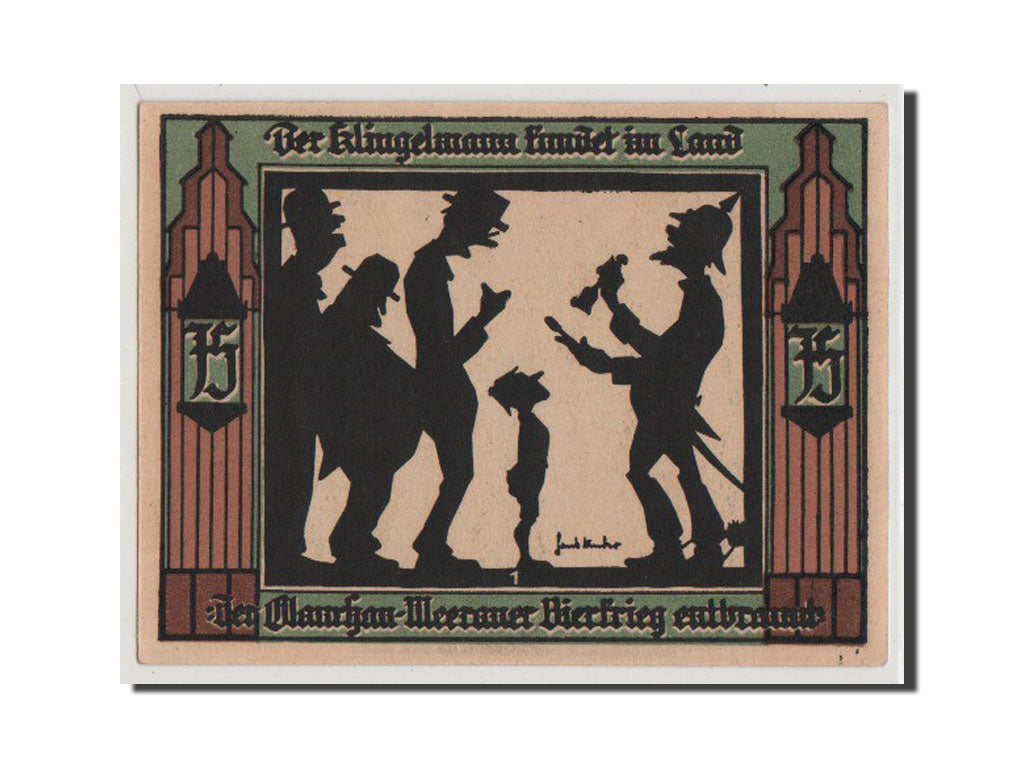 Banconote, Germania, Glauchau Stadt, 75 Pfennig, 1921, FDS, Mehl:436.2