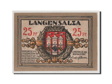 Billet, Allemagne, Langensalza Stadt, 25 Pfennig, 1921, NEUF, Mehl:770.1