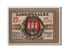 Billet, Allemagne, Langensalza Stadt, 25 Pfennig, 1921, NEUF, Mehl:770.1