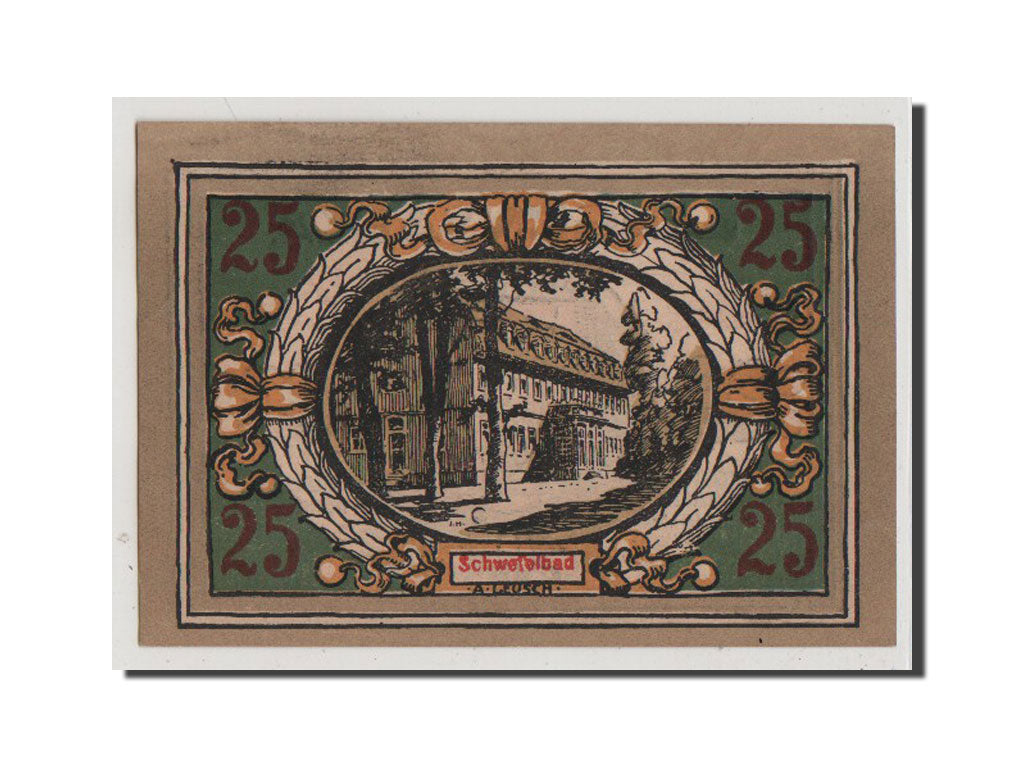 Geldschein, Deutschland, Langensalza Stadt, 25 Pfennig, 1921, UNZ, Mehl:770.1