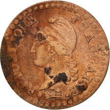 Francia, Dupré, Centime, 1798, Paris, MB+, Bronzo, KM:646, Gadoury:76