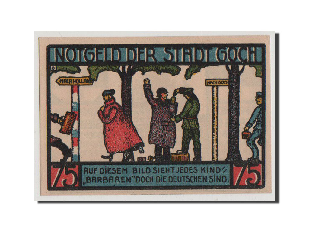 Geldschein, Deutschland, Goch, 75 Pfennig, 1922, UNZ, Mehl:445.3a