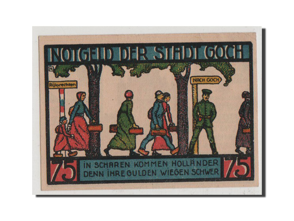 Geldschein, Deutschland, Goch, 75 Pfennig, 1922, UNZ, Mehl:445.3a