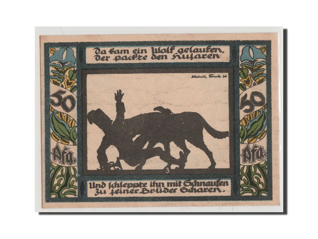 Banconote, Germania, Pommern, 50 Pfennig, 1921, FDS, Mehl:453.5