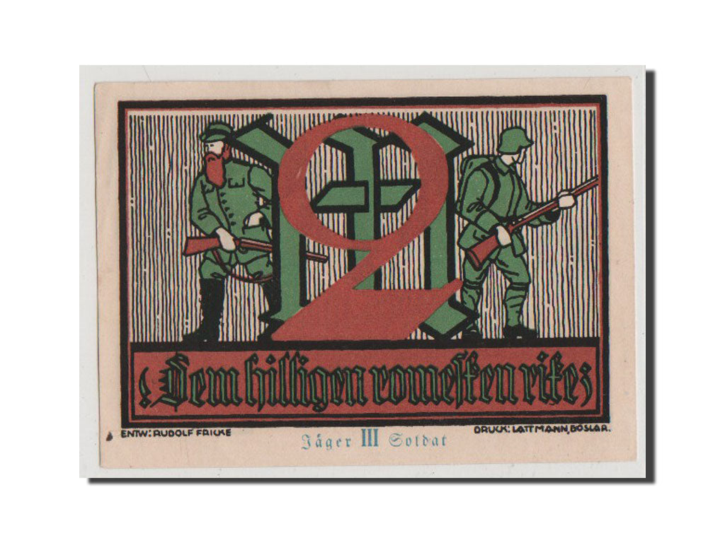 Banconote, Germania, Goslar Stadt, 2 Mark, 1922, FDS, Mehl:455.3