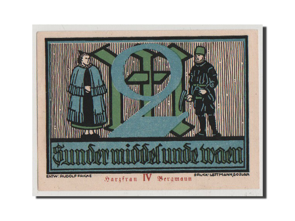 Geldschein, Deutschland, Goslar Stadt, 2 Mark, 1922, UNZ, Mehl:455.3