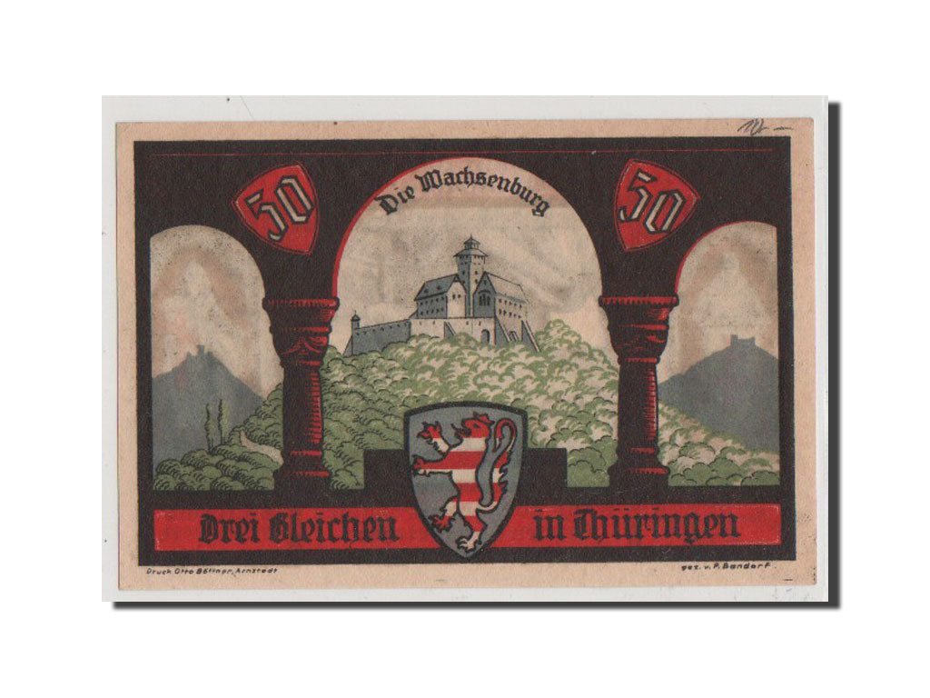 Banconote, Germania, Gotha Stadt, 50 Pfennig, FDS, Mehl:457.2