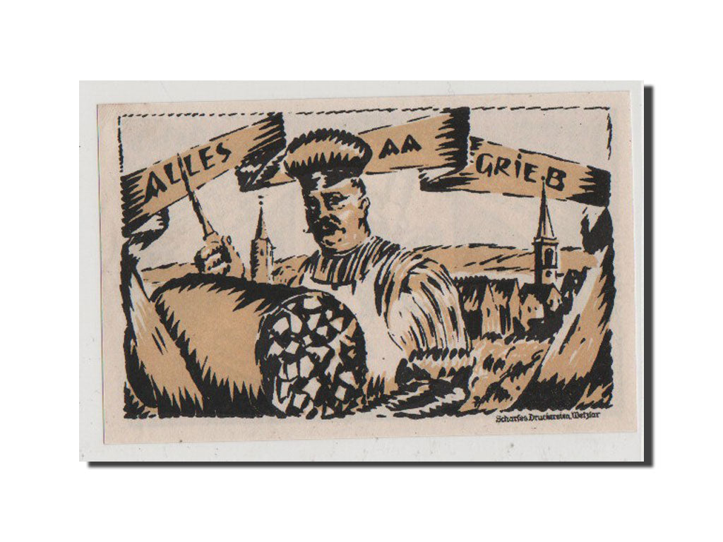 Germany, Grunberg Stadt, 2 Mark, 1922, UNC(65-70), Mehl #488.1