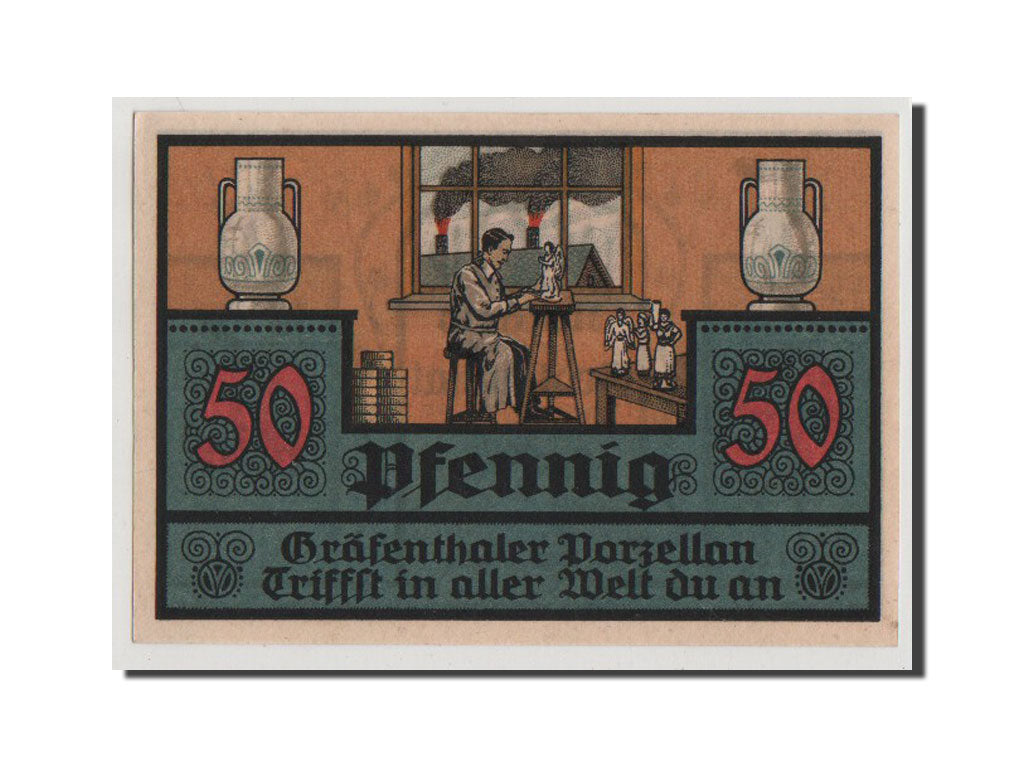 Geldschein, Deutschland, Grafenthal, 50 Pfennig, 1921, UNZ, Mehl:463.1a