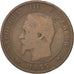 FRANCE, Napoléon III, 10 Centimes, 1855, Paris, KM #771.1, F(12-15), Bronze, G..