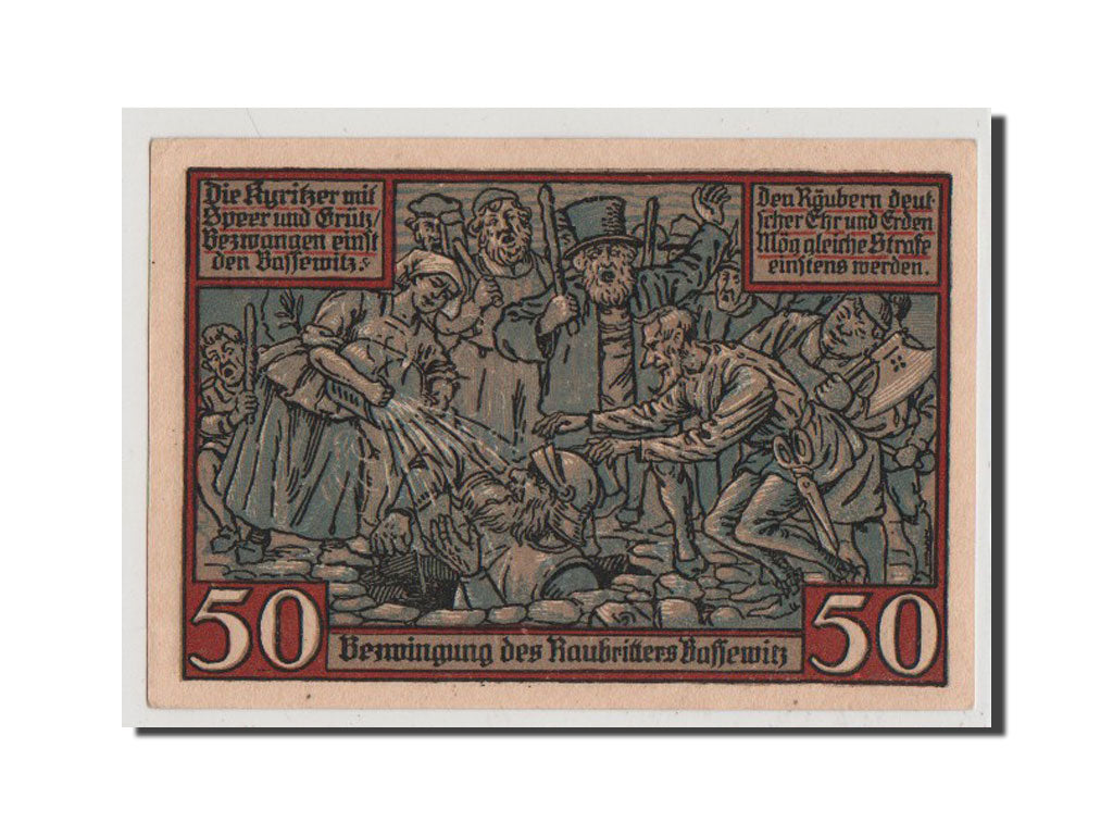 Banconote, Germania, Brandenburg, 50 Pfennig, 1921, FDS, Mehl:753.1b
