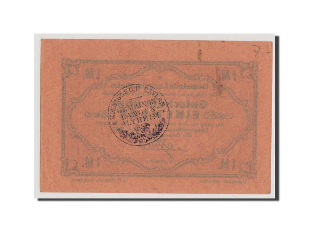 Banknote, Germany, Langenaltheim, 1 Mark, 1917, UNC(64), Mehl:766.4