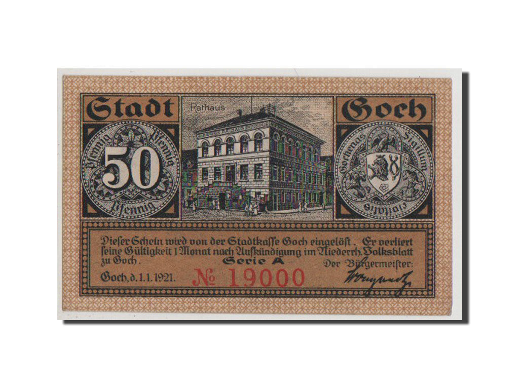Germany, Goch, 50 Pfennig, 1921, UNC(65-70), 19000, Mehl #445.1a