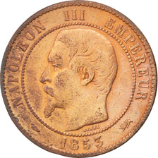 Francia, Napoleon III, Napoléon III, 10 Centimes, 1853, Lyon, MB+, Bronzo, K...