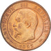 Francia, Napoleon III, Napoléon III, 10 Centimes, 1853, Lyon, MB+, Bronzo, K...