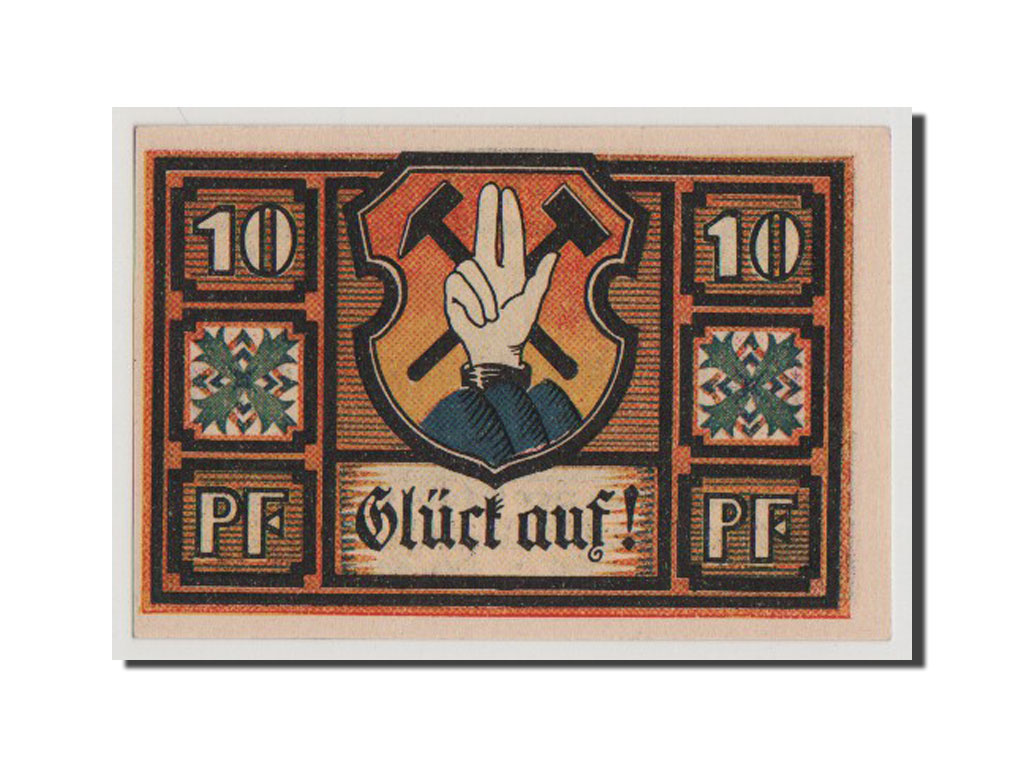 Banknote, Germany, Gottesberg Stadt, 10 Pfennig, 1921, UNC(65-70), Mehl:458.1