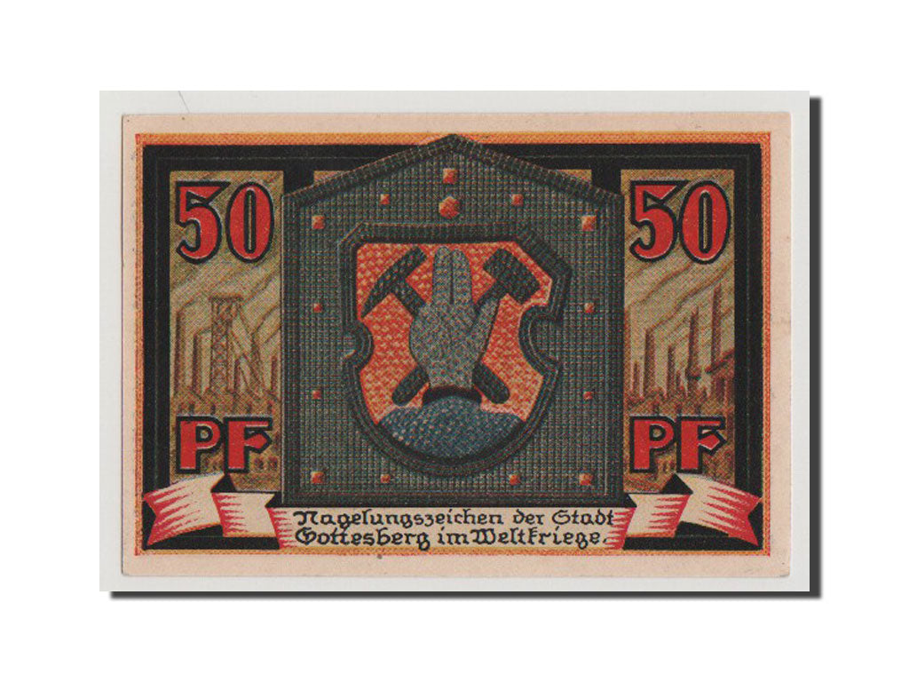 Banknote, Germany, Gottesberg Stadt, 50 Pfennig, 1921, UNC(65-70), Mehl:458.1