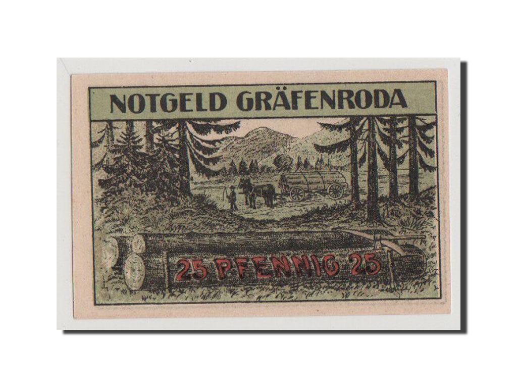 Banconote, Germania, Grafenroda, 25 Pfennig, FDS, Mehl:462.1