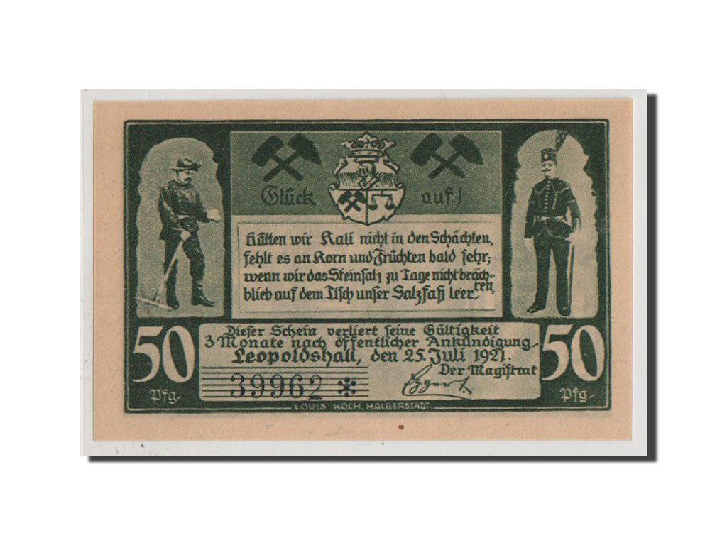 Banconote, Germania, Anhalt, 50 Pfennig, 1921, FDS, Mehl:794.1