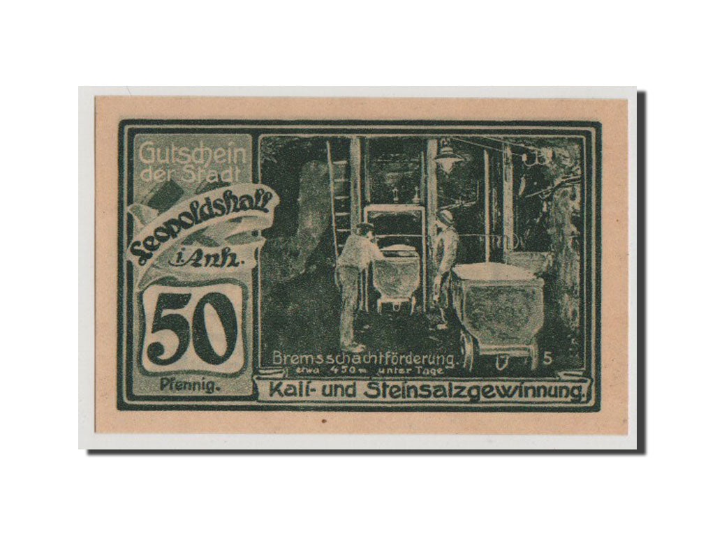 Banconote, Germania, Anhalt, 50 Pfennig, 1921, FDS, Mehl:794.1