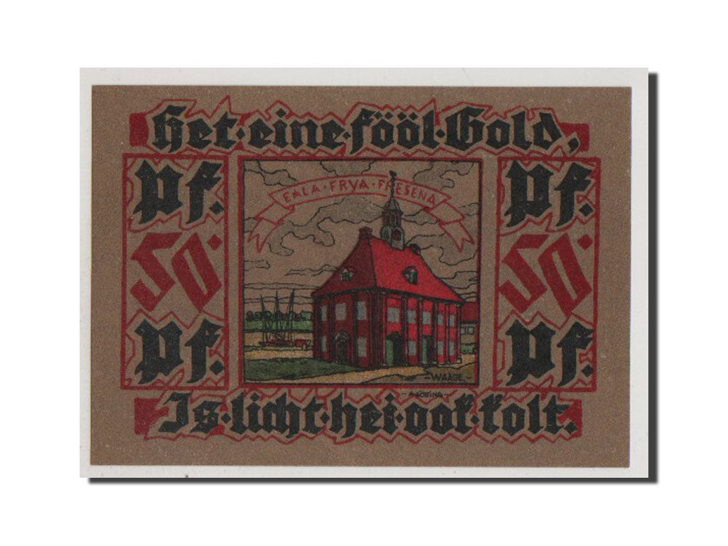 Banconote, Germania, Leer, 50 Pfennig, 1921, 1921-10-01, FDS, Mehl:782.1