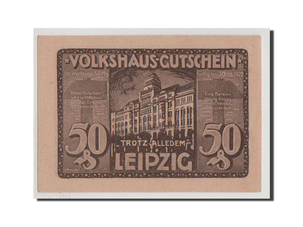 Geldschein, Deutschland, Leipzig Land Amtshauptmannschaft, 50 Pfennig, UNZ