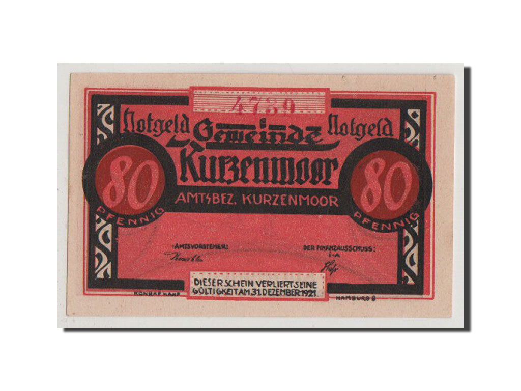 Geldschein, Deutschland, Schleswig-Holstein, 80 Pfennig, UNZ, Mehl:751.1a
