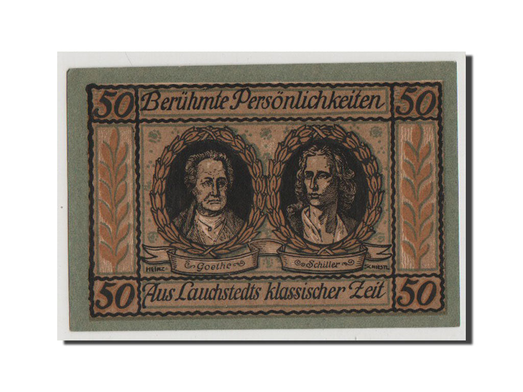 Billet, Allemagne, Lauchstedt Stadt, 50 Pfennig, 1921, NEUF, Mehl:773.1