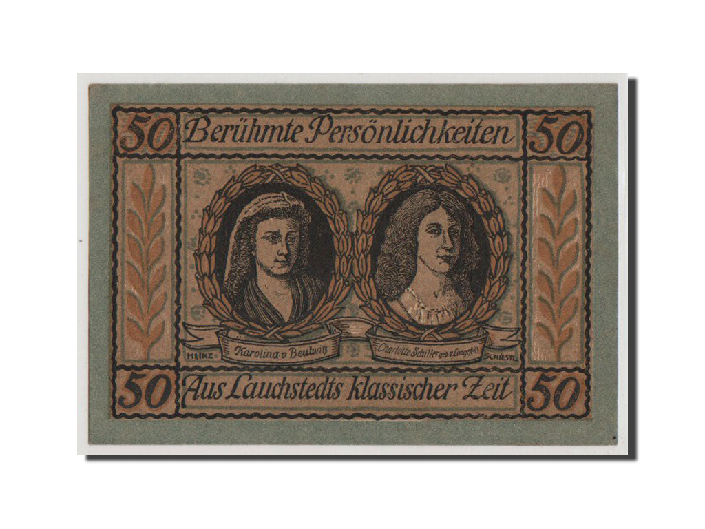 Banconote, Germania, Lauchstedt Stadt, 50 Pfennig, 1921, FDS, Mehl:773.1