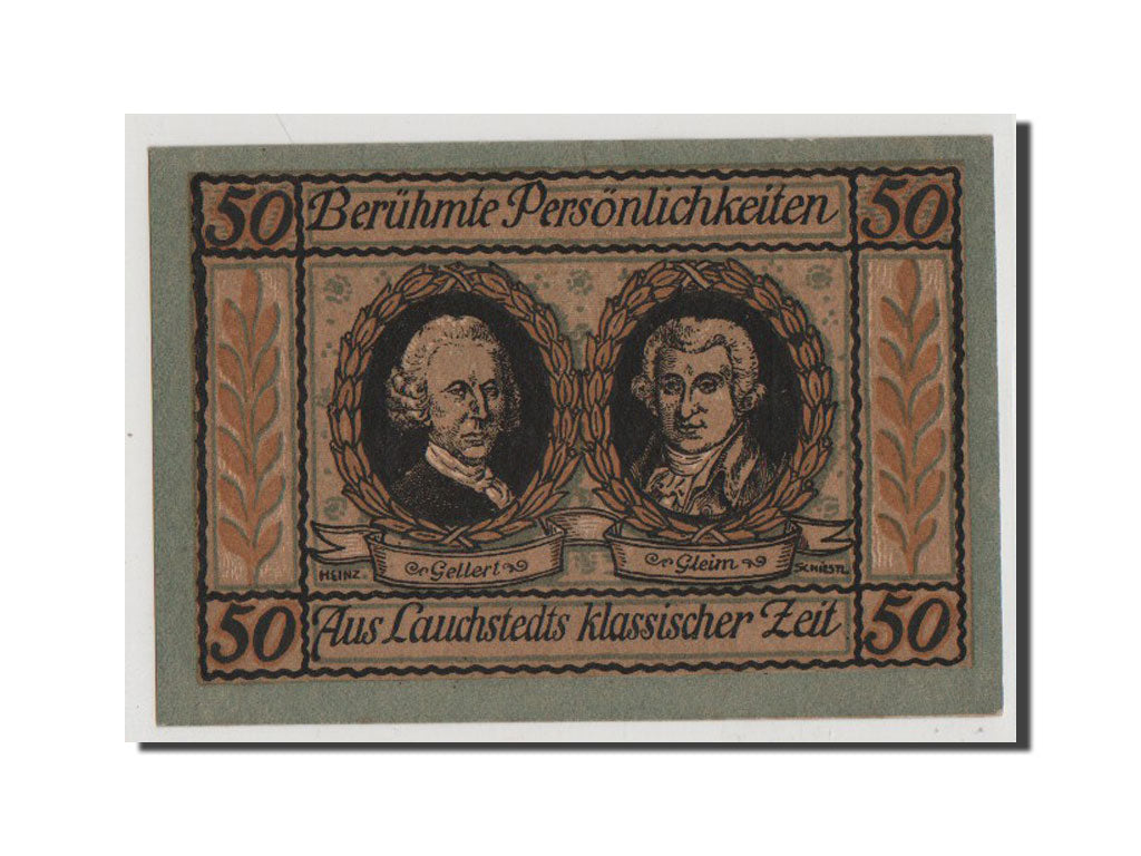 Billet, Allemagne, Lauchstedt Stadt, 50 Pfennig, 1921, NEUF, Mehl:773.1