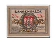 Billet, Allemagne, Langensalza Stadt, 25 Pfennig, 1921, NEUF, Mehl:770.1
