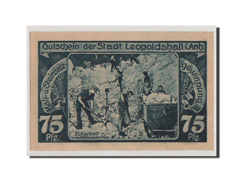 Banconote, Germania, Anhalt, 75 Pfennig, 1921, FDS, Mehl:794.1