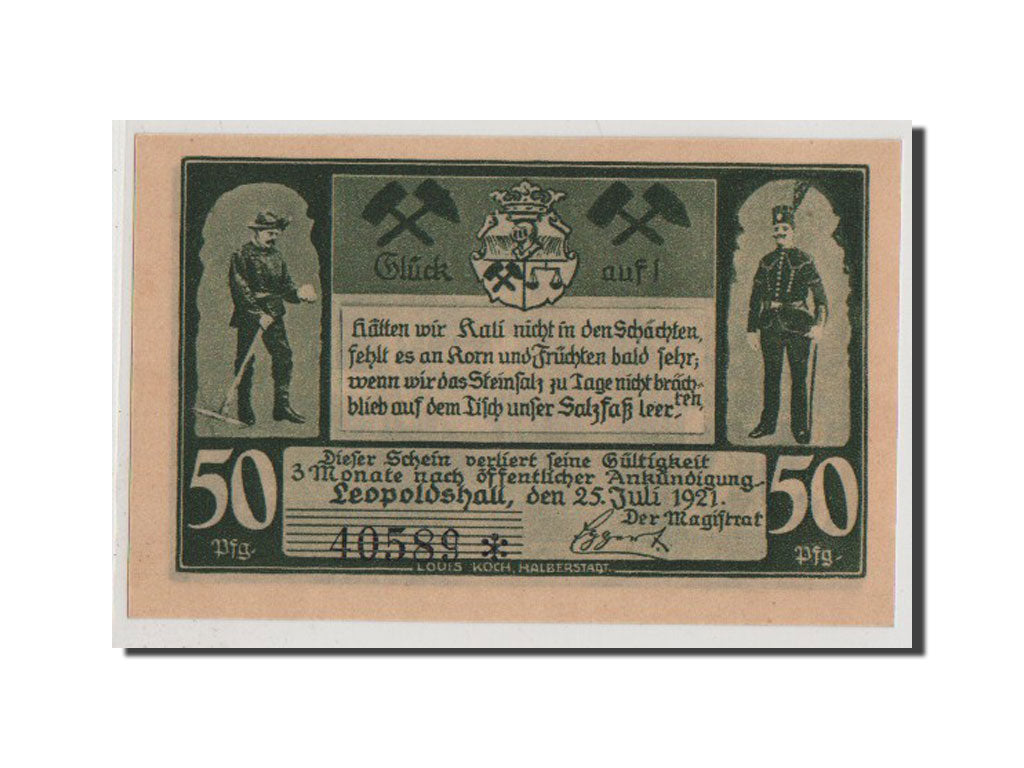 Banconote, Germania, Anhalt, 50 Pfennig, 1921, FDS, Mehl:794.1