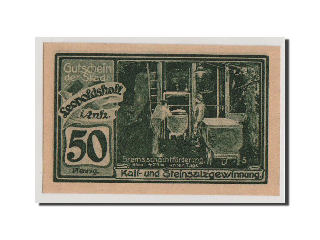 Banconote, Germania, Anhalt, 50 Pfennig, 1921, FDS, Mehl:794.1