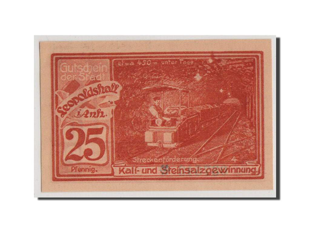 Geldschein, Deutschland, Anhalt, 25 Pfennig, 1921, UNZ, Mehl:794.1