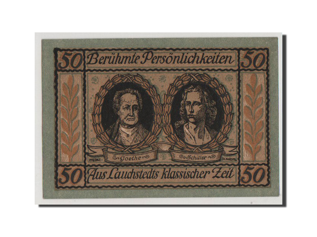Billet, Allemagne, Lauchstedt Stadt, 50 Pfennig, 1921, NEUF, Mehl:773.1