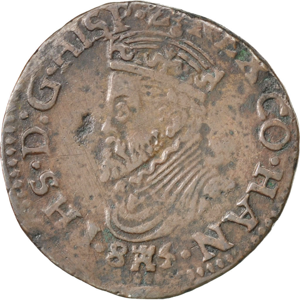 Francia, Liard, 1585, Mons, MB+, Rame