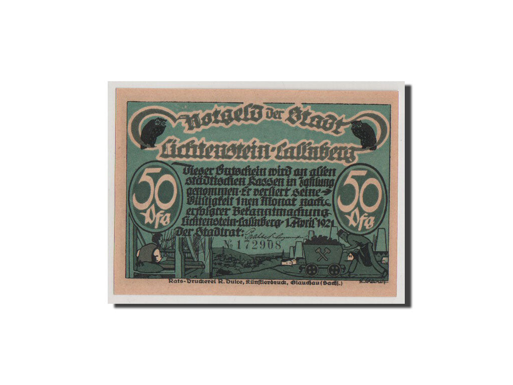 Germany, Lichtenstein Callnberg, 50 Pfennig, 1921, UNC(65-70), 172908, Mehl...