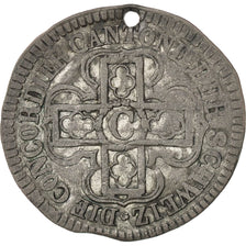 Coin, SWISS CANTONS, FREIBURG, Batzen, 1828, EF(40-45), Billon, KM:83