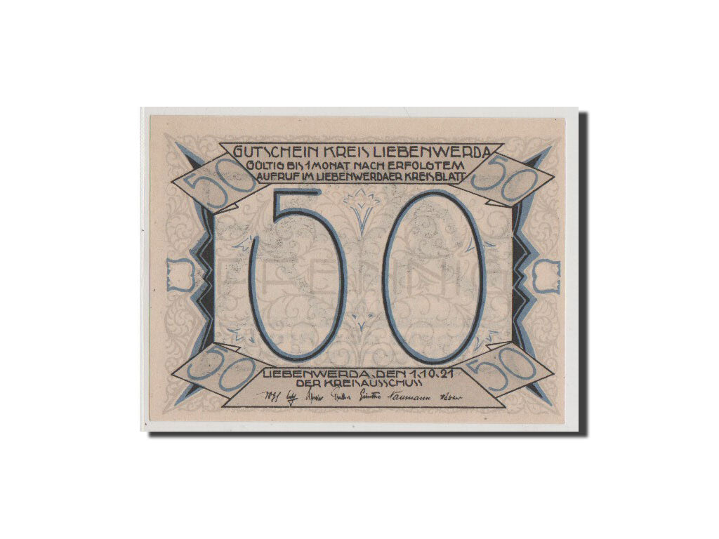 Geldschein, Deutschland, Provinz Sachsen, 50 Pfennig, 1921, UNZ, Mehl:800.1