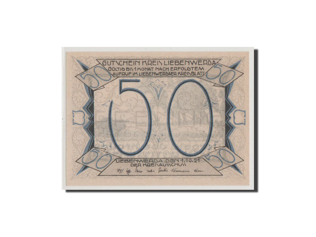 Banconote, Germania, Provinz Sachsen, 50 Pfennig, 1921, FDS, Mehl:800.1