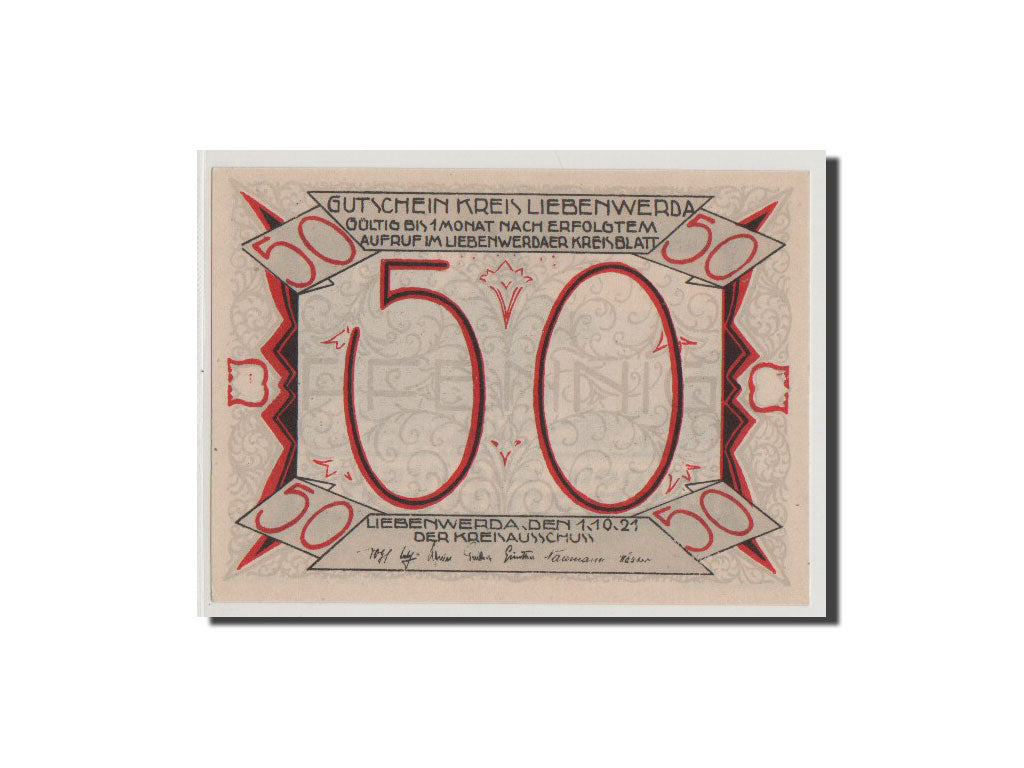 Banconote, Germania, Provinz Sachsen, 50 Pfennig, 1921, FDS, Mehl:800.1