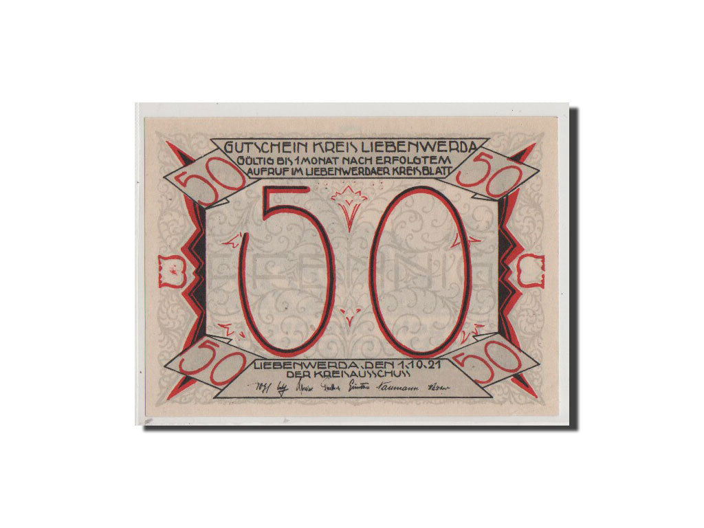 Banconote, Germania, Provinz Sachsen, 50 Pfennig, 1921, FDS, Mehl:800.1