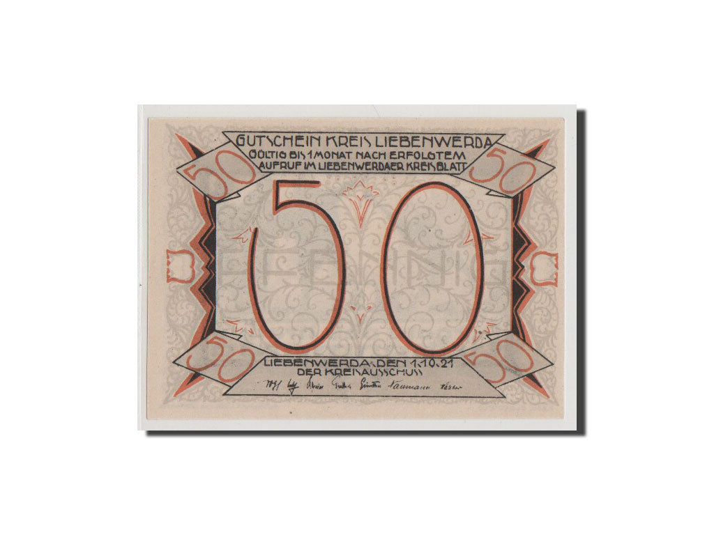 Banconote, Germania, Provinz Sachsen, 50 Pfennig, 1921, FDS, Mehl:800.1