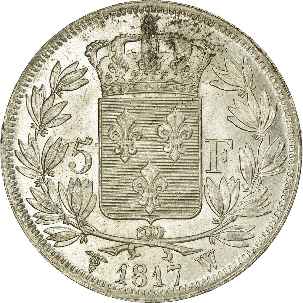 Moneta, Francia, Louis XVIII, Louis XVIII, 5 Francs, 1817, Lille, SPL-, Argento