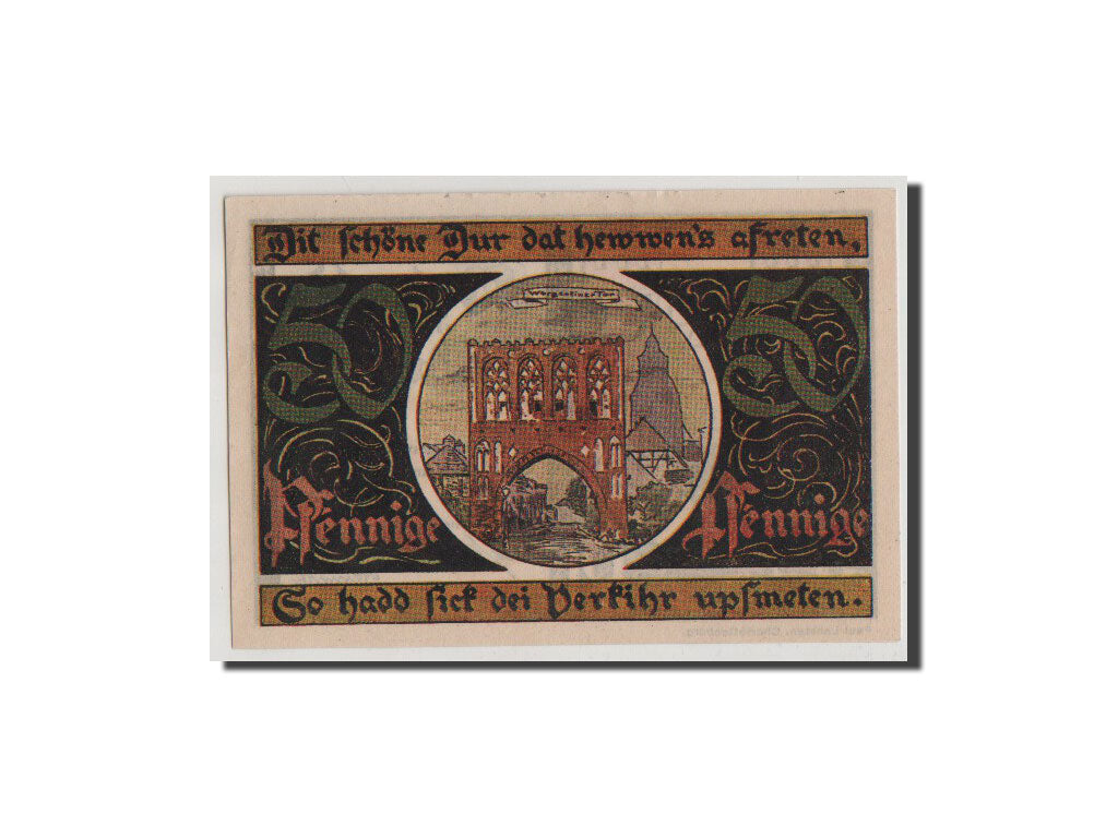 Banconote, Germania, Malchin Stadt, 50 Pfennig, FDS, Mehl:862.2